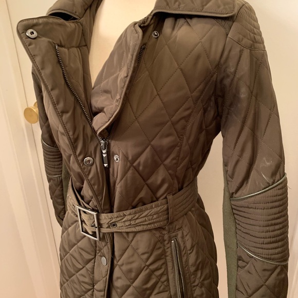 BcbgMaxazria Army Green Coat Size Small - Picture 5 of 8